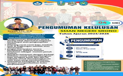 PENGUMUMAN KELULUSAN KELAS XII TAHUN AJARAN 2025 / 2026